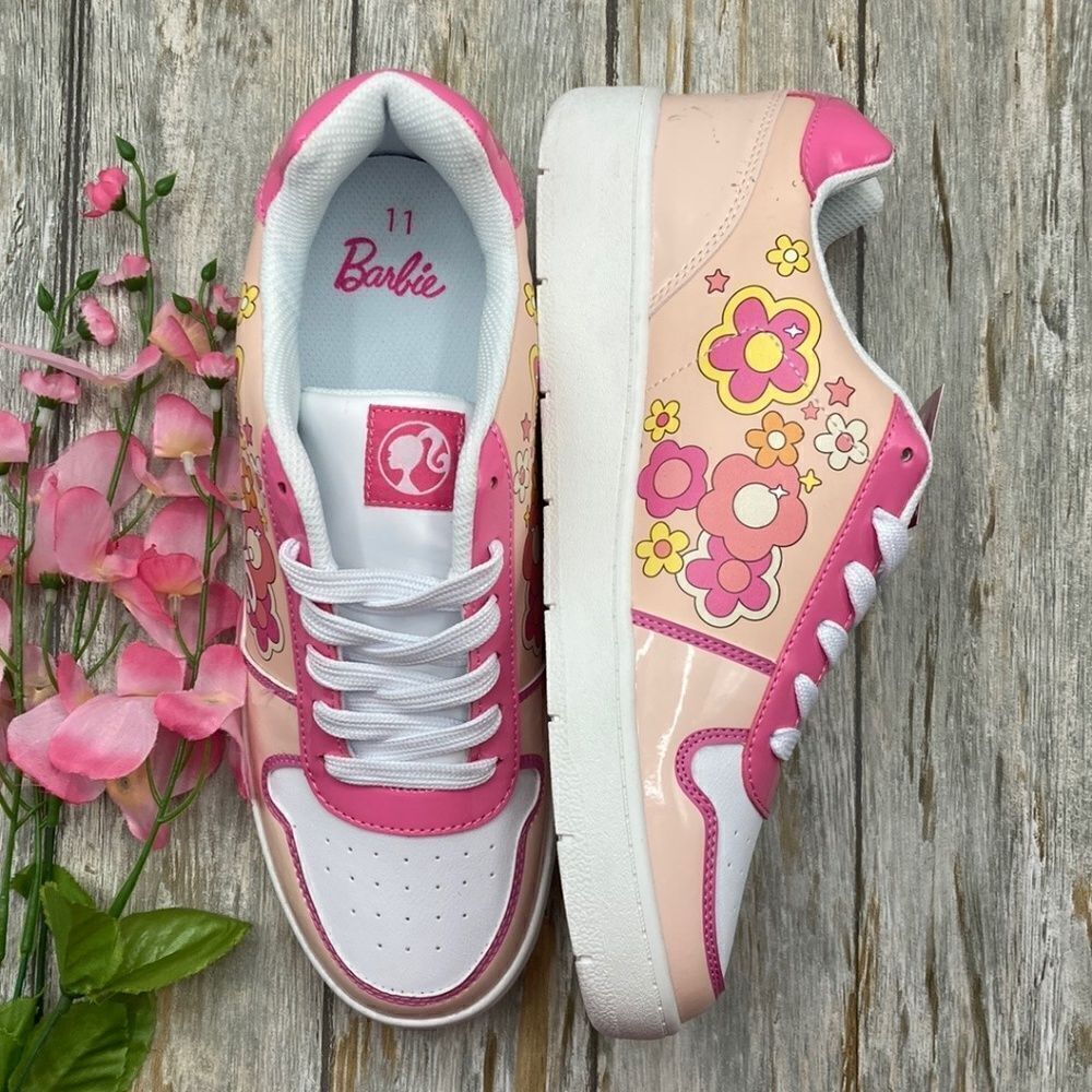 Women's Barbie by Mattel Pink Casual Active Sporty Court Sneaker Shoes Size 11